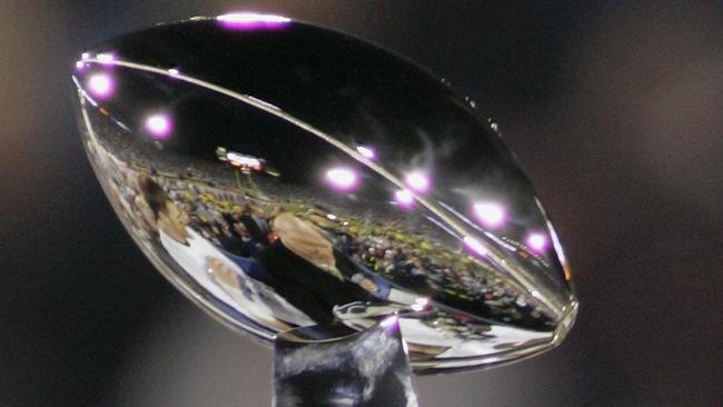 The Vince Lombardi trophy awarded to the Super Bowl champions.