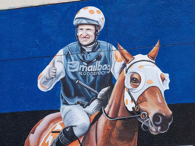 MELBOURNE, FEBRUARY 17, 2023: All Star Mile mural in Latrobe Street, Melbourne. Picture: Mark Stewart