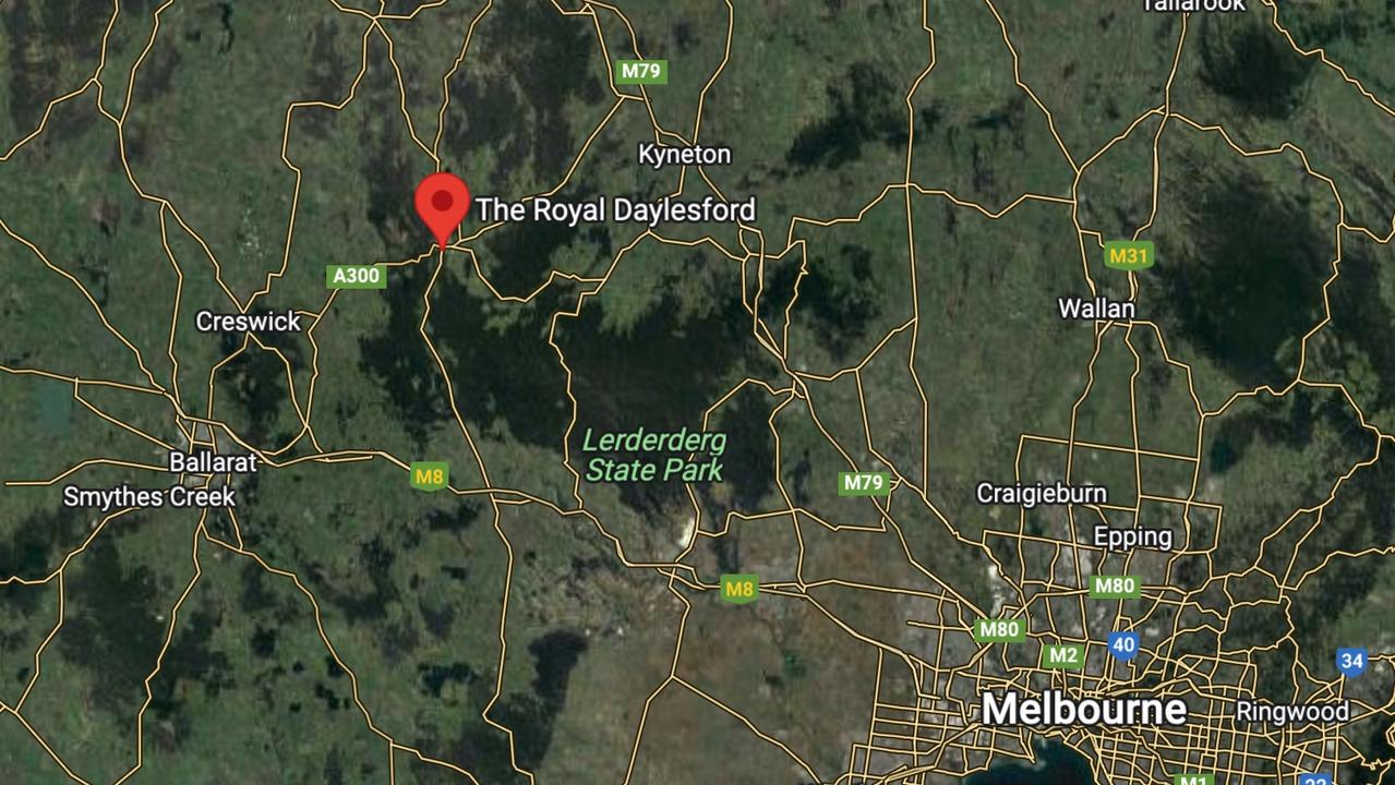 Daylesford is about 113km northwest of Melbourne. Picture: Google Maps