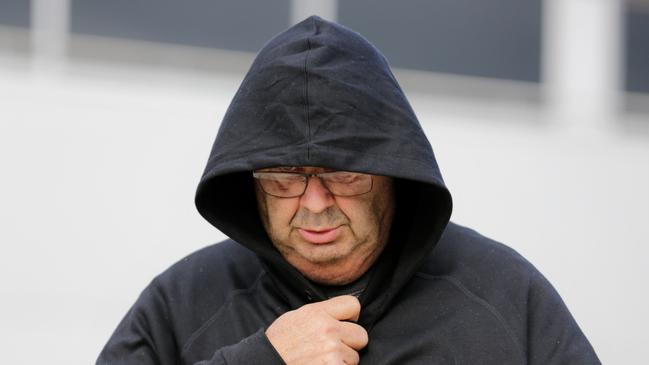 Brett Andrew Button outside Cessnock Police Station. Picture: Roni Bintang/Getty Images