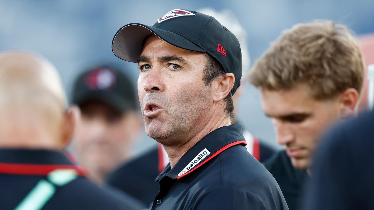 Brad Scott, Senior Coach of the Bombers . (Photo by Michael Willson/AFL Photos via Getty Images)