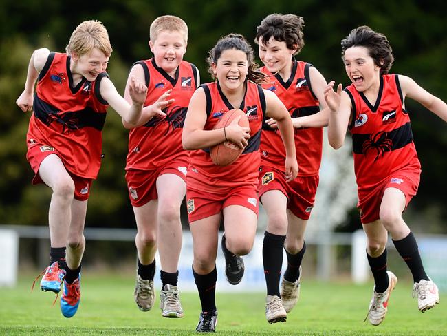 Maddy Prespakis ran rings around the boys as a junior footballer at Romsey.