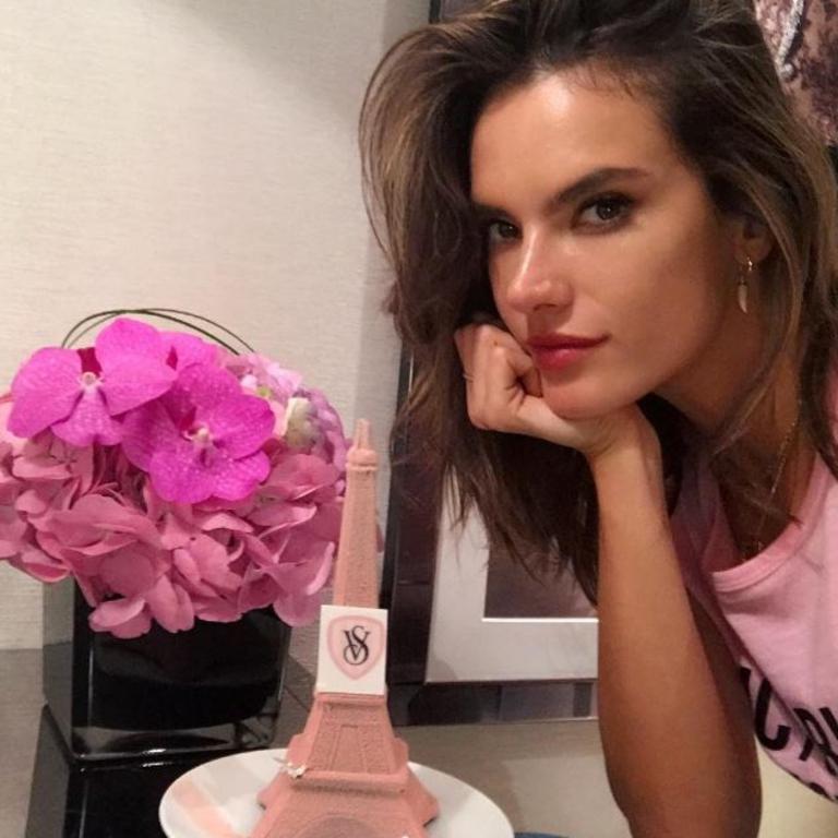 Alessandra Ambrosio arrives in Paris for the 2016 Victoria's Secret Fashion Show ... "Bonsoir Paris." Picture: Instagram