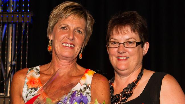 Netball Australia chair Wendy Archer (R).