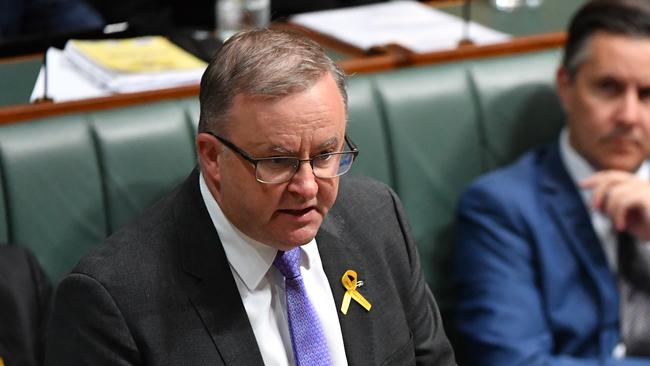 Shadow Minister for Infrastructure Anthony Albanese during Question Time in the House of Representatives at Parliament House in Canberra, Tuesday, May 8, 2018. (AAP Image/Mick Tsikas) NO ARCHIVING