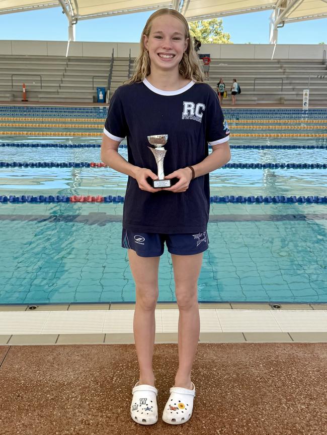 Rocky City swimmer Mackenzie Wyeth smashed a 40-year record to take out the Brian Thomas Trophy at the Central Queensland Swimming Championships.