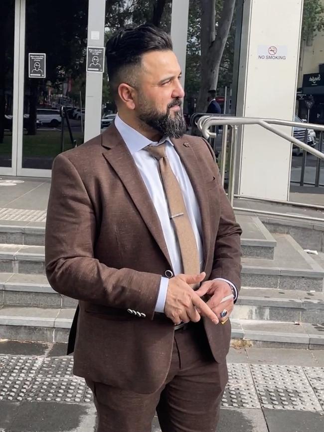 Ahmad M Hassan, a jeweller from Chester Hill, outside Bankstown Local Court on September 30, 2022. Hassan was convicted of high range drink driving after flipping his $100,000 Mercedes after a late night vodka session. Picture: Paul Brescia