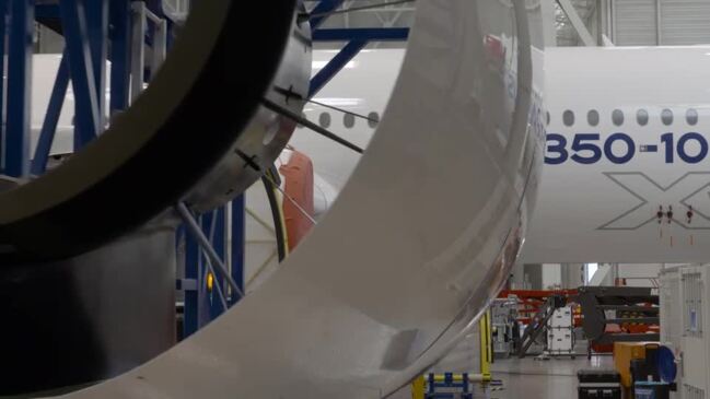 WATCH: An engine installation on the A350-1000