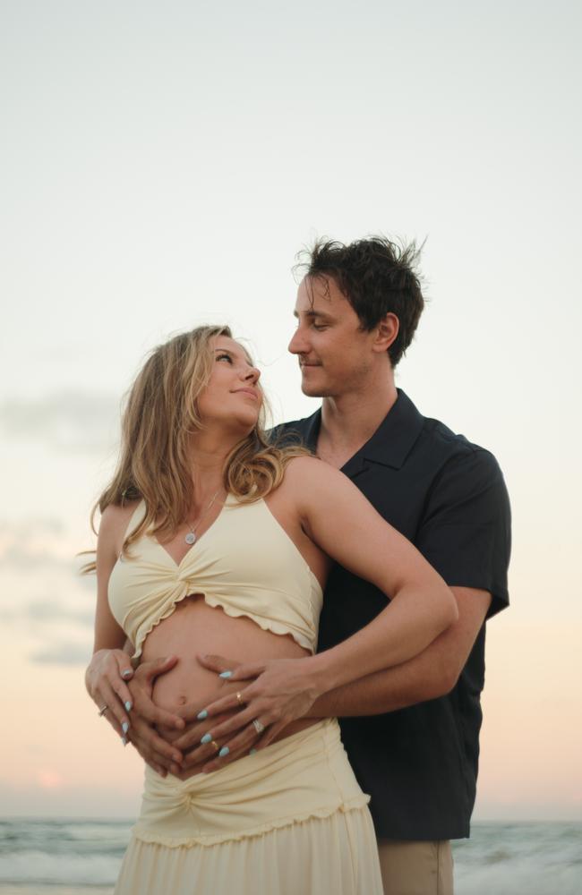 Cameron and Madeline McEvoy are expecting a baby in 2025. Picture: Clayten Fowler
