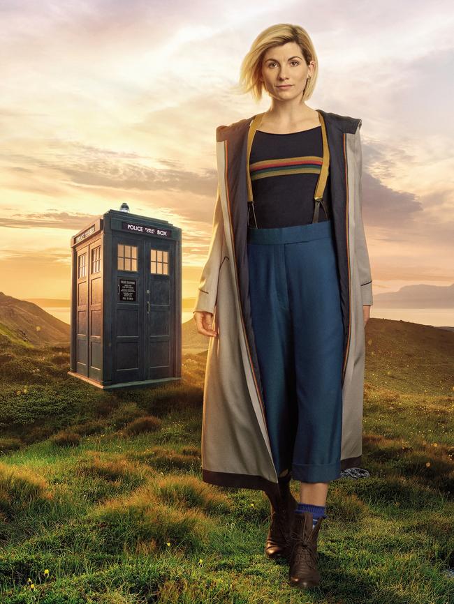 Jodie Whittaker in costume as the Doctor for series 11 of the show.