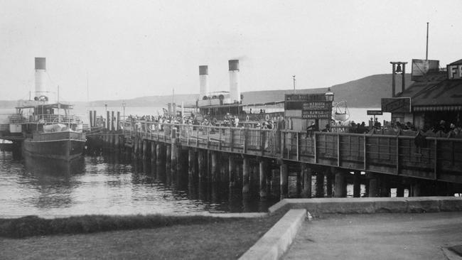 Manly Wharf c1887. Picture: Charles Rudd, Courtesy State Library of Victoria