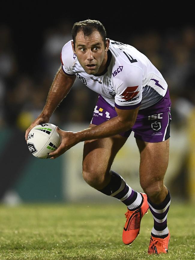 Cameron Smith of the Storm sets the benchmark for hookers in the NRL. Picture: Ian Hitchcock/Getty Images