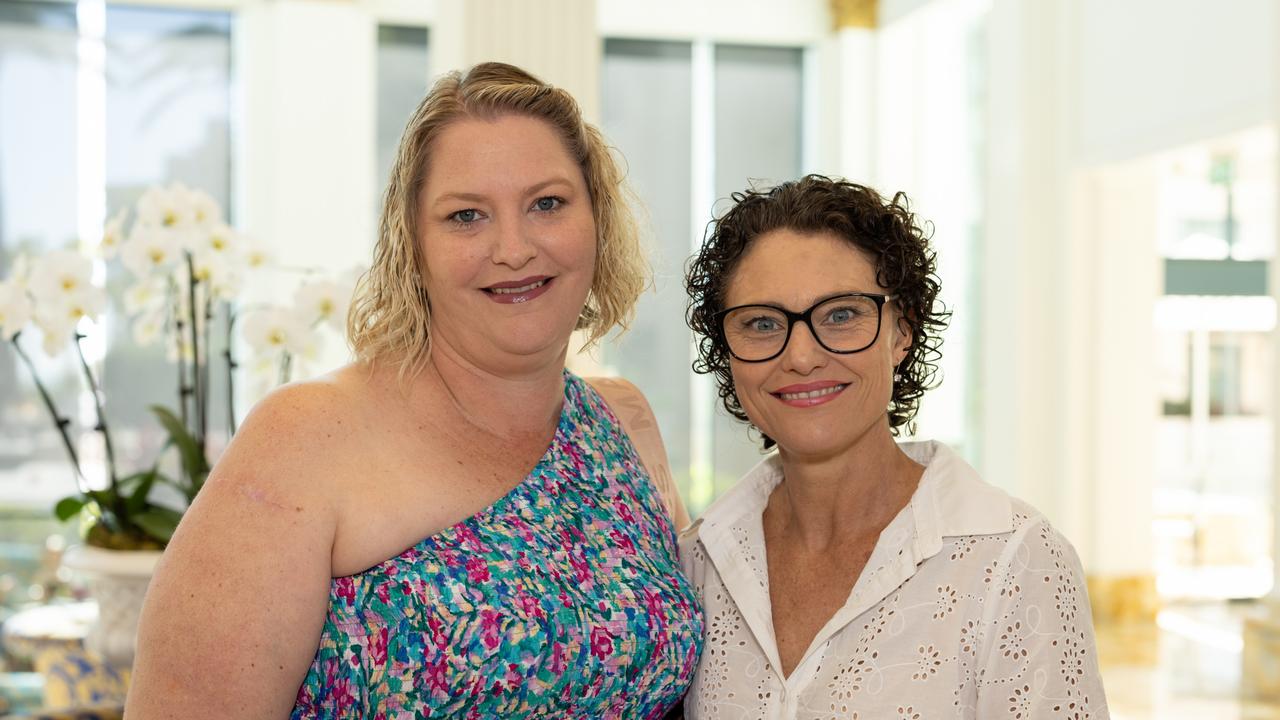 Anne Phythian and Jodi Scantlebury at the Trinity Lutheran College Mother's Day high tea fundraiser at the Palazzo Versace on Saturday, May 13. For The Pulse. Picture: Celeste Humphrey