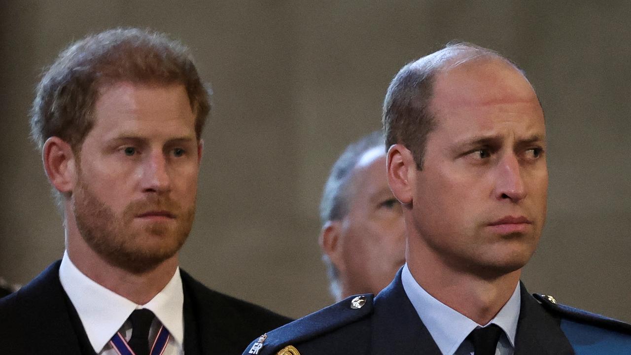 Prince Harry’s book details a scene where he says he was attacked by his brother Prince William. Picture: Alkis Konstantinidis/Pool/AFP