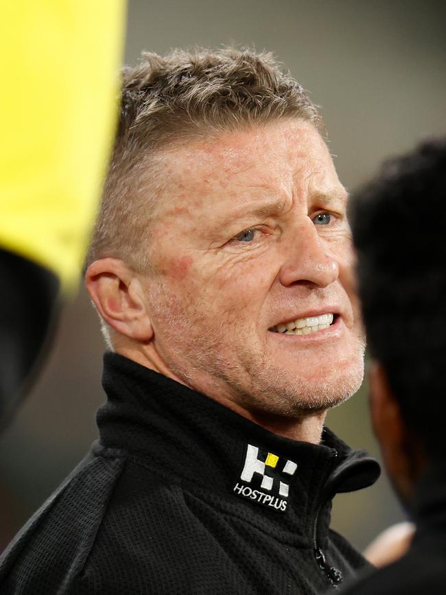 Richmond coach Damien Hardwick said Bolton’s act was “not a great look”. Picture: AFL Photos/Getty Images