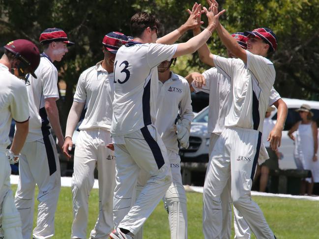 Round 1 of the GPS school cricket season. TSS v IGS at The Southport School. TSS Fielder N0 IGS Batsman Pic Mike Batterham