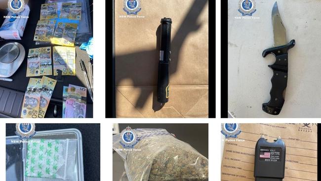 Some of the drugs and weapons also found at the couple’s Narara home. Picture: NSW Police