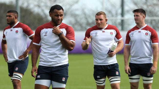 England back row forwards (from left) Lewis Ludlam, Billy Vunipola, Sam Underhill and Tom Curry. Picture: Getty Images