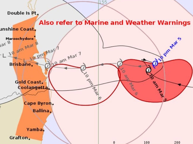 Cyclone Alfred has slowed down