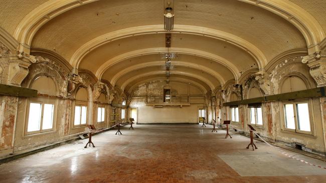 Updated photo of the Flinders Street Ballroom waiting to be restored, taken in 2014. Picture: David Caird.