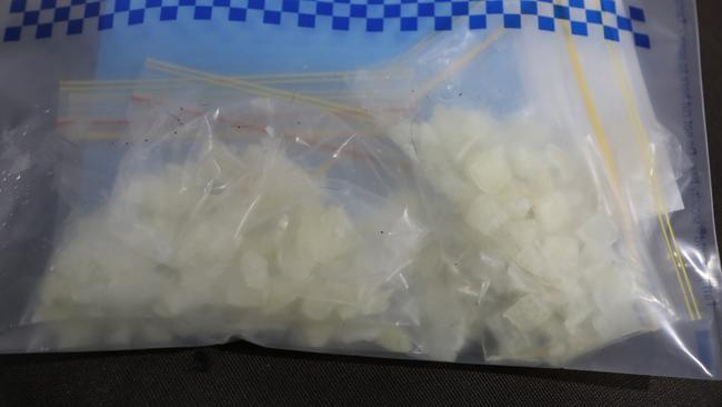 Items seized by Strike Force Alaine detectives during search warrants at Swansea and Caves Beach following investigation into alleged Lake Macquarie criminal syndicate selling prohibited drugs on the dark web. Picture: NSW Police.