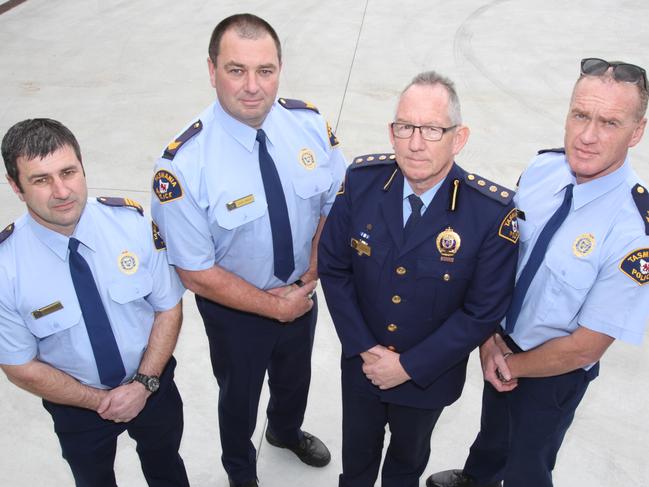 Pride of Australia nominees, Marine Police from left, Constable Robert Round, Senior Sergeant, John Pratt, Inspector Lee Renshaw and Senior Constable, Darren Leary.