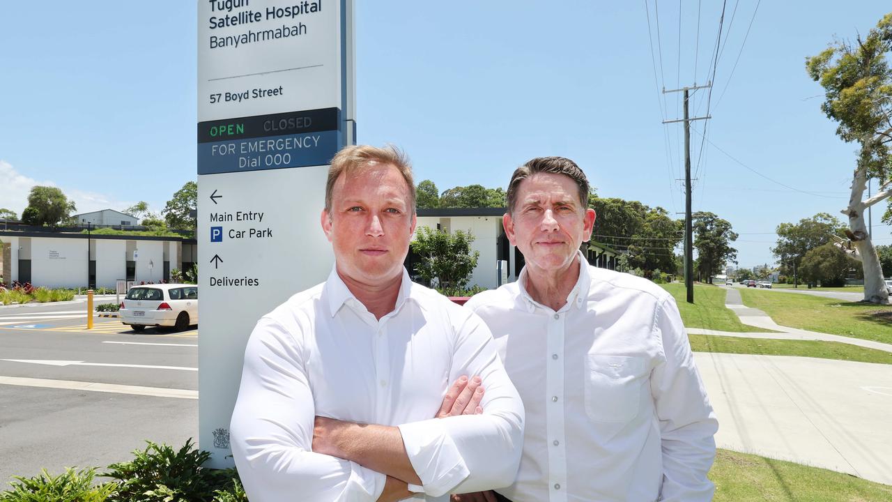 Two faces of Labor. Qld Opposition leader Steven Miles and Deputy Cameron Dick. Pic: Glenn Hampson.