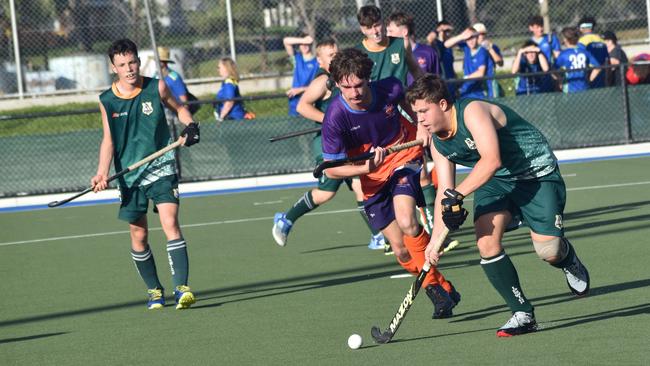 Fraser Coast versus Ipswich at the Hockey Queensland under-18 menâ€™s state championships in Rockhampton from April 25 to 28, 2024.