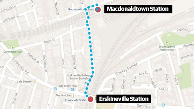 The 450m between these two inner west stations is an alternative.