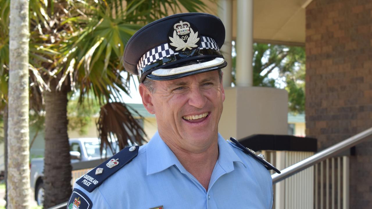 Sunshine Coast District Officer, Superintendent Craig Hawkins at a press conference outside Kawana Waters Police Station.