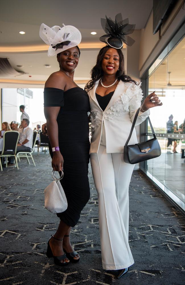 Aliness Phiri and Jane Lubumba at the 2024 Darwin Cup Carnival Derby Day. Picture: Pema Tamang Pakhrin