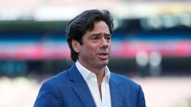 Gillon McLachlan is hopeful that aggrieved Hawthorn families will engage with the AFL’s independant review. Picture: Michael Willson/AFL Photos via Getty Images