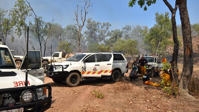 Bushfires NT responded to two deliberately lit fires on Monday, one at Adelaide River and one at Darwin River. Picture: Supplied