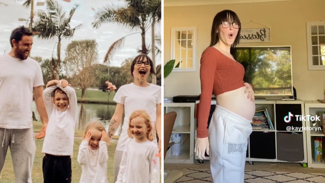 Aussie mum, Kayte, had her first child at 14 years old. Source: TikTok/@kayteloryn