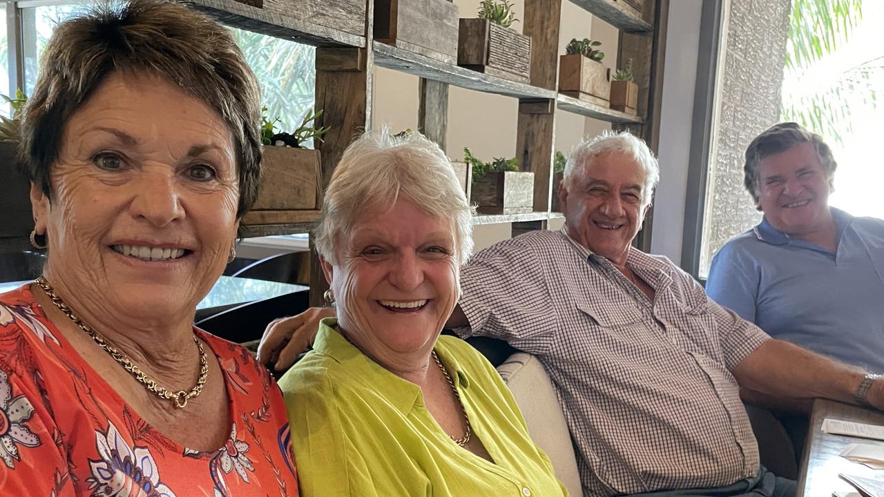 Place your bets: (L-R) Pam Basso, Julie Durheim, Len Durheim and Serge Basso out for lunch on Melbourne Cup Day.