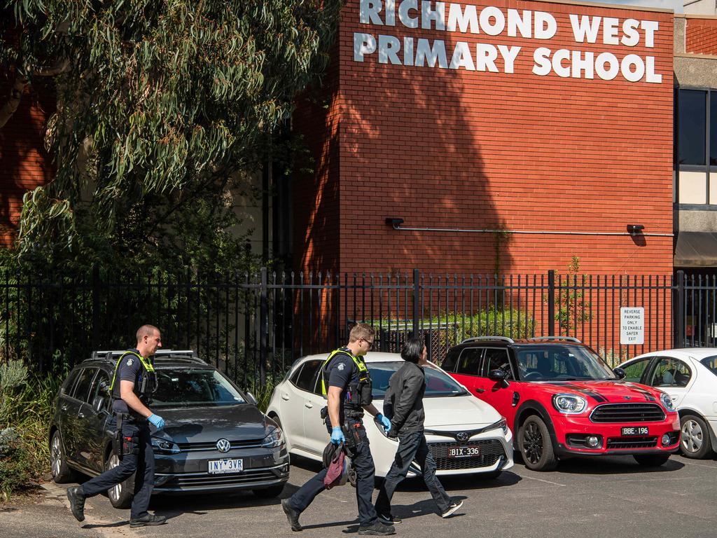 Richmond West Primary School was in lockdown last week, with police arresting a man on campus. Picture: Jason Edwards