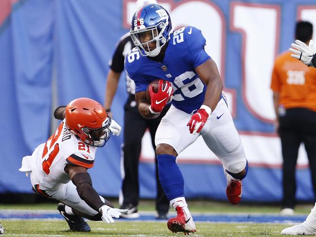 No.2 overall draft pick Saquon Barkley has been charged with turning around the Giants’ fortunes. Picture: AP