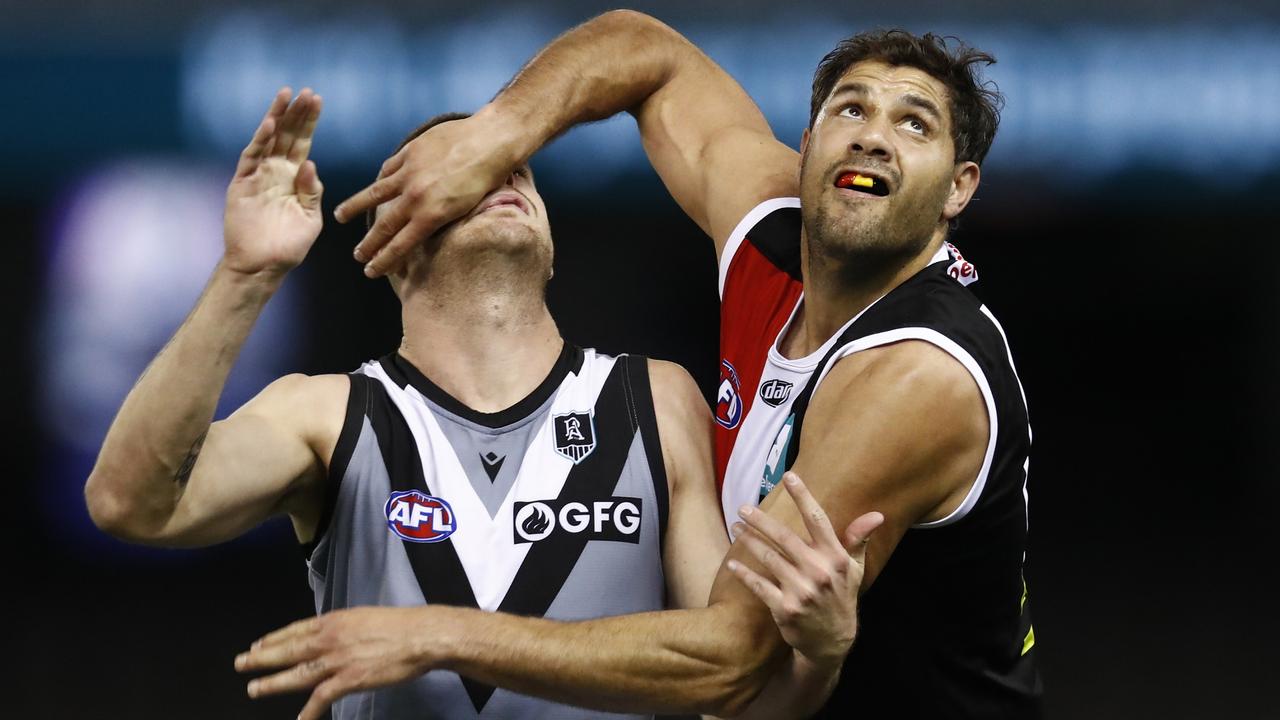 Paddy Ryder is set to return to resume his ruck partnership with Rowan Marshall against the Tigers. Picture: Getty Images