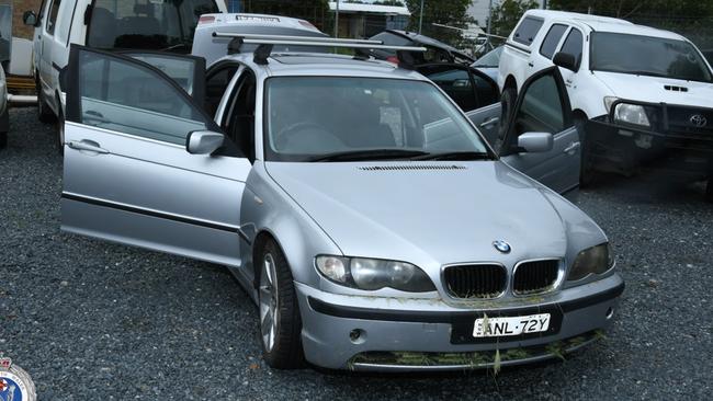 Anthony Stott’s BMW was found abandoned nearby. Picture: NSW Police Force