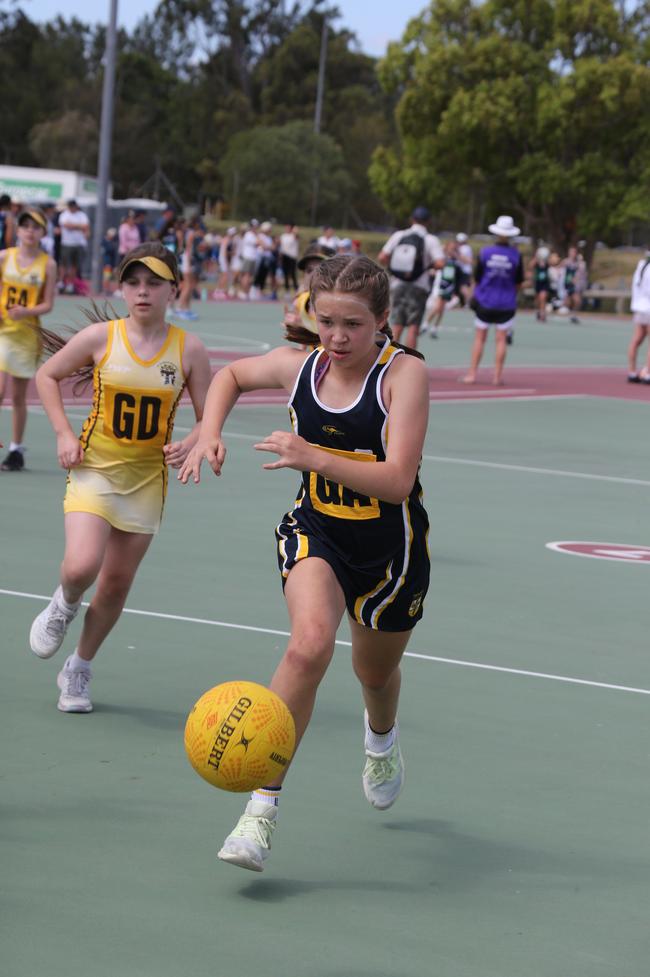 The Netball Qld Primary Schools Cup grand finals are being held at the Hinterland District Netball Association at Mudgeeraba. Picture: Mike Batterham.