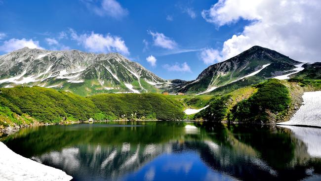 Tateyama mountains and the distinctive landscape of Toyama prefecture.