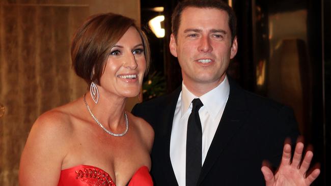 Karl Stefanovic with Cassandra Thorburn at the 2011 Logie Awards.