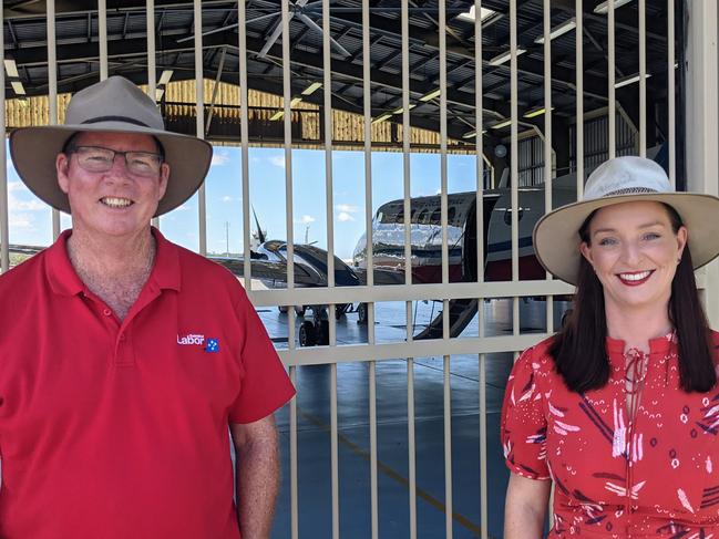 ELECTION PROMISE: Labor candidates for Keppel Brittany Lauga and Rockhampton Barry O'Rourke said a reelected Labor Government would sign up to a 10-year partnership with the Royal Flying Doctor Service to continue their life-saving work.