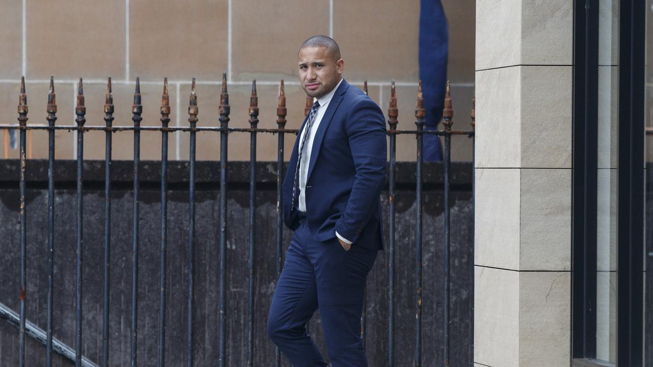 Jamil Hopoate pictured alone at Darlinghurst Court on Thursday. Picture: NCA NewsWire / David Swift