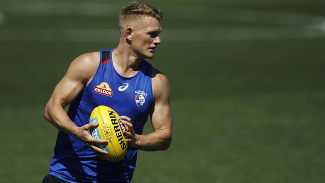 Luke Beveridge has to fit Adam Treloar into an already star-studded midfield this year. Picture: Daniel Pockett/Getty Images