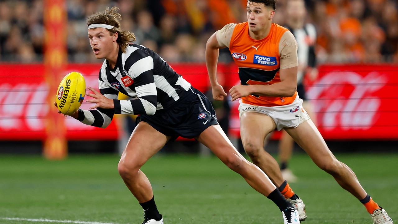 Jack Ginnivan loves the big moment. Picture: Dylan Burns/AFL Photos via Getty Images