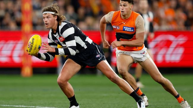 Jack Ginnivan loves the big moment. Picture: Dylan Burns/AFL Photos via Getty Images