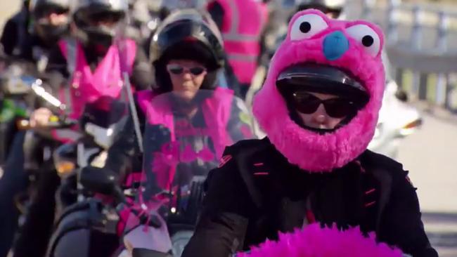 A giant pink head-eating puppet helmet?