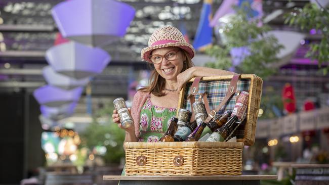 Dina Gregson with her beverages at the Taste of Summer at Princes Wharf 1 in Hobart late last year. Picture: Chris Kidd