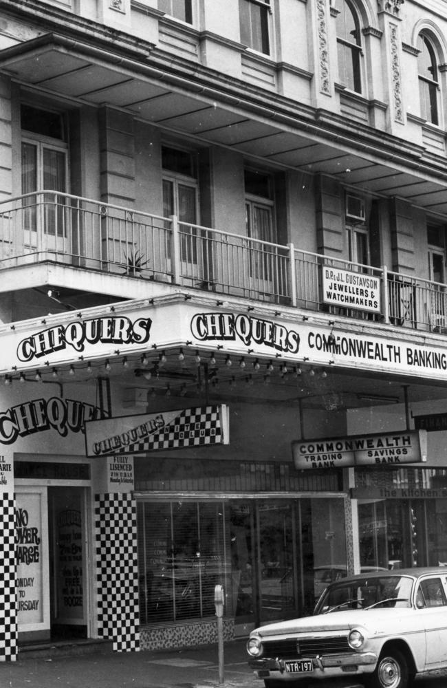 Chequers nightclub in Elizabet St in 1973.